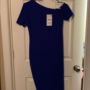 Beautiful asymmetrical neckline dress